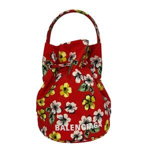 Balenciaga Drawstring bucket bag Handbag 656682 Red Yellow Multi